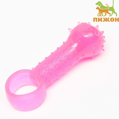 Игрушка-дразнилка для собак «Поймай меня!»,9.5 см, прозрачная, PP, розовая