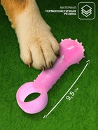 Игрушка-дразнилка для собак «Поймай меня!»,9.5 см, прозрачная, PP, розовая - Фото 2