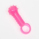 Игрушка-дразнилка для собак «Поймай меня!»,9.5 см, прозрачная, PP, розовая - Фото 3