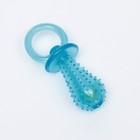 Игрушка жевательная «Соска» прозрачная, PP, 9.5 см, синяя - Фото 3