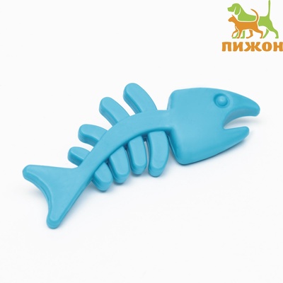 Жевательная игрушка для собак «Планктон», 12.5 см, TPR, голубая