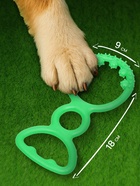 Жевательная игрушка для собак «Тренажер настойчивости», 18 см, TPR, зелёная - Фото 2