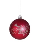 Ёлочные игрушки «Ночка», шары новогодние, d=8 см, набор 6 шт., звёзды, розовый 9510496