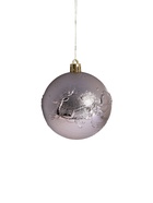 Ёлочные игрушки «Ночка», шары новогодние, d=8 см, набор 6 шт., цветы люкс, золотистый 9510508