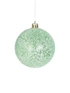 Ёлочные игрушки «Эстер», снежинки, шары новогодние, набор 6 шт., d=8 см, зелёный 9510513