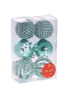 Ёлочные игрушки «Эстер», шары новогодние, набор 6 шт., d=6 см, зелёный 9510520