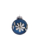 Ёлочные игрушки «Вивьен», шары новогодние, d=8 см, набор 4 шт., бело-синий 9510542