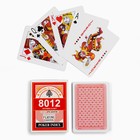 Карты игральные пластиковые "8012", 54 шт, 28 мкм, красные, 6.3 х 8.8 см - фото 1193416