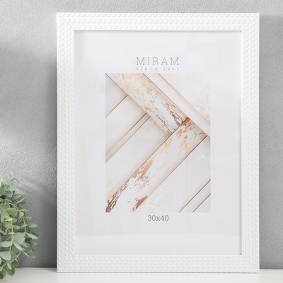 Фоторамка пластик "МИРАМ" 30х40 см, 651761-15 (пластиковый экран)