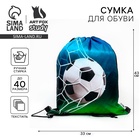 Мешок для обуви «Футбол» (болоньевый материал) 43×33 см - Фото 1
