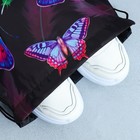Сумка для обуви «Яркие бабочки», болоньевый материал, 41х31 см - фото 6981264