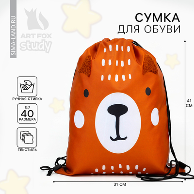 Сумка для обуви «Teddy Bear», с дополнительными элементами, 41х31 см