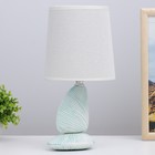Настольная лампа "Парма" E14 40Вт бирюзовый 15,5х15,5х32 см - фото 3070490