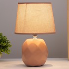 Лампа настольная 08946/1 E14 40Вт персик 17х17х28 см RISALUX - фото 22357606