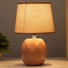 Лампа настольная 08946/1 E14 40Вт персик 17х17х28 см RISALUX - фото 22357607