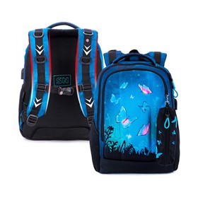Рюкзак школьный SkyName + пенал, 38 х 28 х 16 см, эргономичная спинка