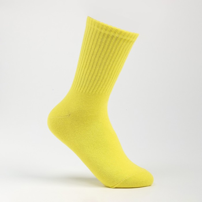 Носки, цвет жёлтый, размер 23-25 - Фото 1