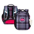 Рюкзак каркасный 37 х 29 х 18 см, + мешок для обуви, брелок, SkyName R4, фиолетовый R4-426-M - фото 2134447