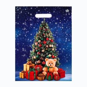 Пакет подарочный новогодний «Магия торжества», полиэтиленовый с вырубной ручкой, 40?31 см (комплект 50 шт)