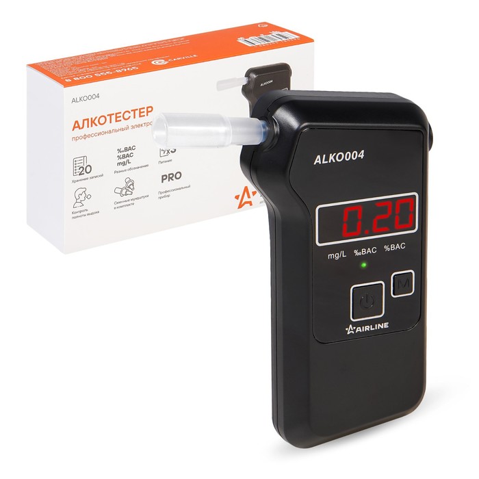 Алкотестер Airline, профессиональный, электрохимический - Фото 1