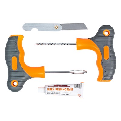 Ремкомплект для б/к шин Airline, в кейсе, прорезиненные ручки