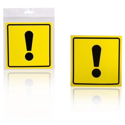 Опознавательный знак Airline «Начинающий водитель», ГОСТ, внутренний, самоклеящийся, 150×150 мм