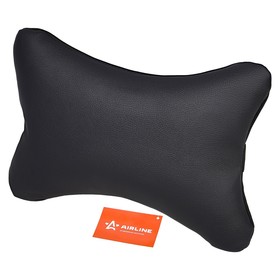 Airline pillow on the Eco Hall, artificial leather/polyester, black