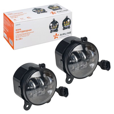 Фара светодиодная Airline, регулируемая световая граница, 45W белый, d=90 мм, в наборе 2 шт.