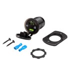 Розетка USB автомобильная Airline, влагозащитная, с 2 портами и вольтметром, 5 В, QC3.0+QC3.0 - Фото 4