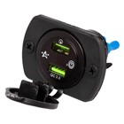 Розетка USB автомобильная Airline, влагозащитная, с 2 портами и вольтметром, 5 В, QC3.0+QC3.0 - Фото 5