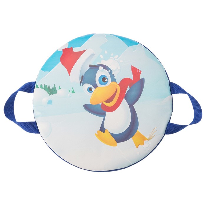 Санки-ледянки «Весёлый пингвинчик», d=35 см, цвета МИКС - фото 1911997019