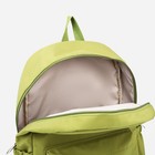 Рюкзак школьный из текстиля на молнии, 4 кармана, цвет зелёный - Фото 4
