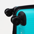 Чемодан большой 28", отдел на молнии, кодовый замок, цвет бирюзовый - фото 24441958