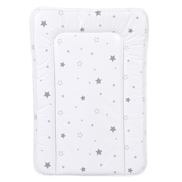 Матрас для пеленания на комод Polini kids «Звездное сияние», 70х50 см, белый-серый - Фото 1