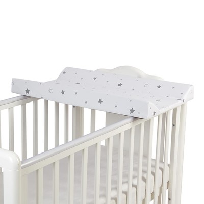 Доска пеленальная для кроваток Polini kids «Звездное сияние», белый-серый