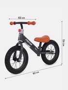 Беговел детский RANT basic RB125 FASTER, диаметр колёс 12", цвет графит - Фото 3