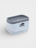 Дозатор для моющего средства с подставкой для губки Raccoon, губка в комплекте - Фото 2