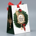 Пакет подарочный с лентой «Новогоднее настроение», 13 × 19 × 9 см - Фото 3
