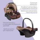 Автокресло детское, автолюлька Крошка Я Safe +, группа 0+, до 13 кг, (0-1.5 лет) Светло-коричневый/Коричневый - Фото 2