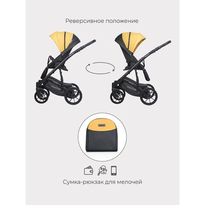 Коляска 2 в 1 Riko Basic Pacco, цвет yellow