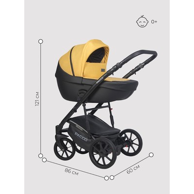 Коляска 2 в 1 Riko Basic Pacco, цвет yellow
