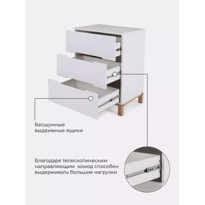 Комод Rant Indy Mini Cloud, 45х65х85 см, цвет cloud white