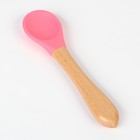 Тарелка детская на присоске, ложка, из силикона, розовая - Фото 9