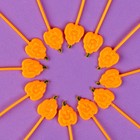 Шпажки «Тыква», в наборе 12 штук, цвет оранжевый - Фото 1