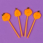 Шпажки «Тыква», в наборе 12 штук, цвет оранжевый - фото 1078370