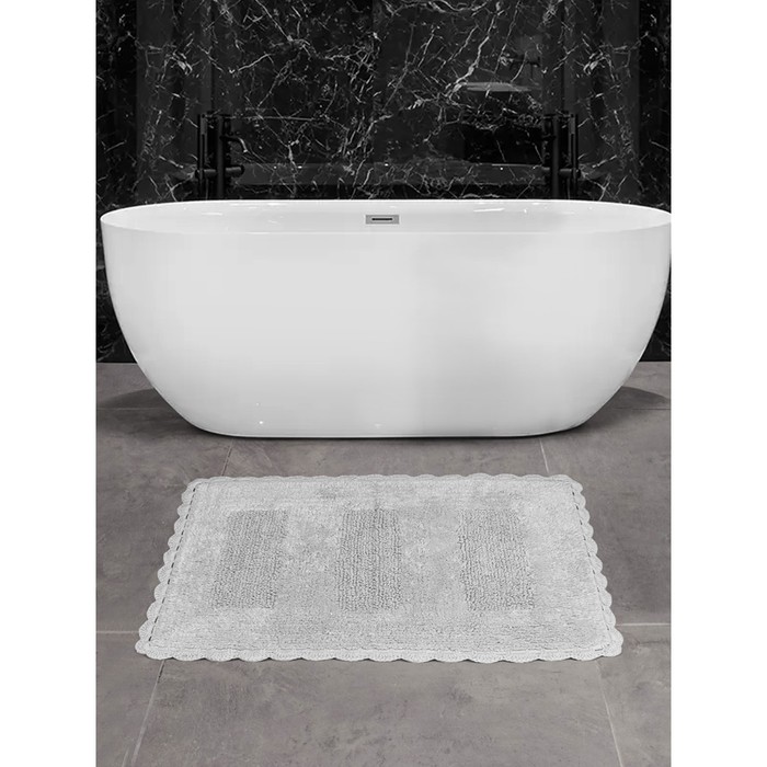 Коврик для ванной LENA, размер 50x70 см, цвет светло-серый
