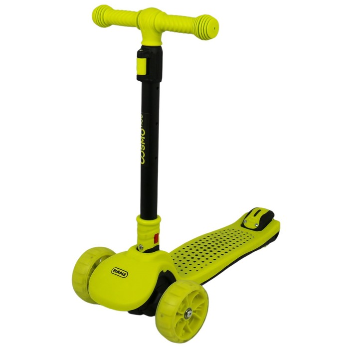 Самокат трехколесный COSMORIDE PIMPLE S939, зелено-черный