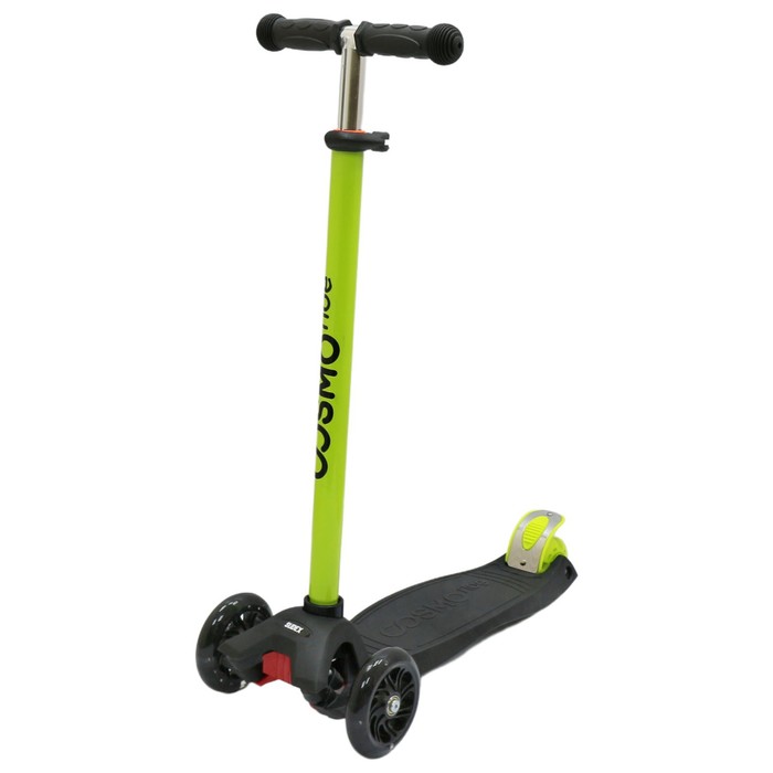 Самокат трехколесный COSMORIDE SLIDEX S910, чёрно-зеленый