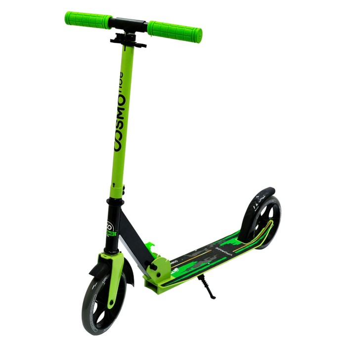 Самокат городской 2-х колесный COSMORIDE UPGRADE CU301, 180 мм, зелёный