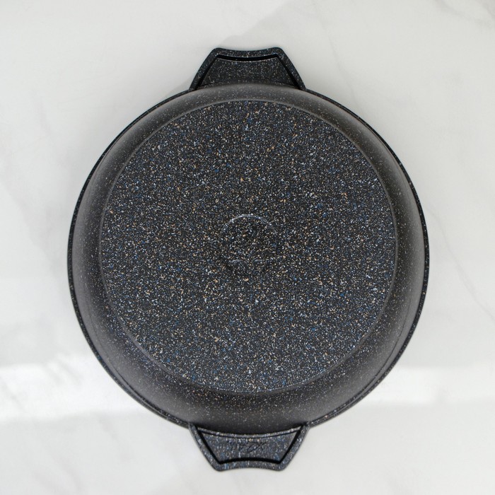 Жаровня «Гранит Star», 2,4 л, стеклянная крышка, антипригарное покрытие, цвет черный